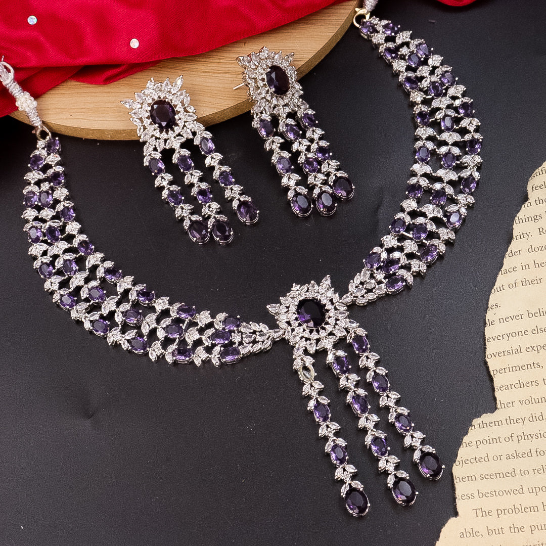 Nusaa Statement AD Choker -Purple