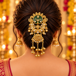 Load image into Gallery viewer, Hema Heritage Hair brooch With Ghungroo Latakan