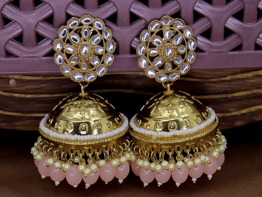 Gulnar Jhumka - Peach