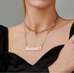Load image into Gallery viewer, Baby girl Stainless Steel Double Chain Necklace
