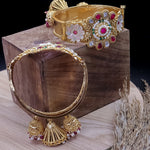 Load image into Gallery viewer, Madhuri Meenakari  Kada With Ghungro  Latakan
