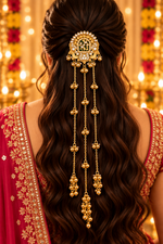 Load image into Gallery viewer, Ananya Heritage Hair brooch With Long Latakan