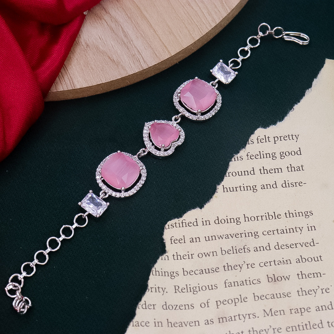 Jaina Ad Bracelet- Pink