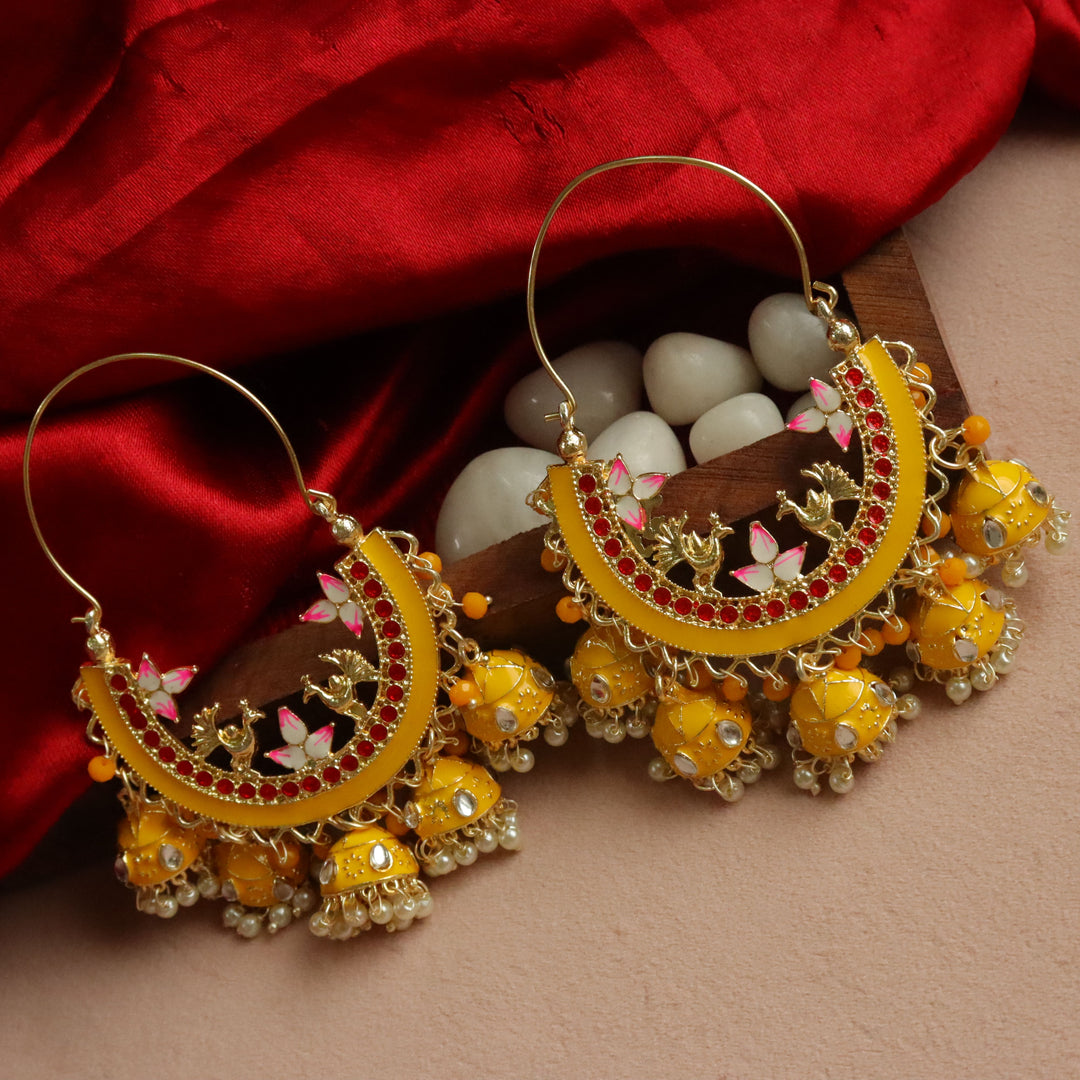 Meenakari Hoop Chandbali