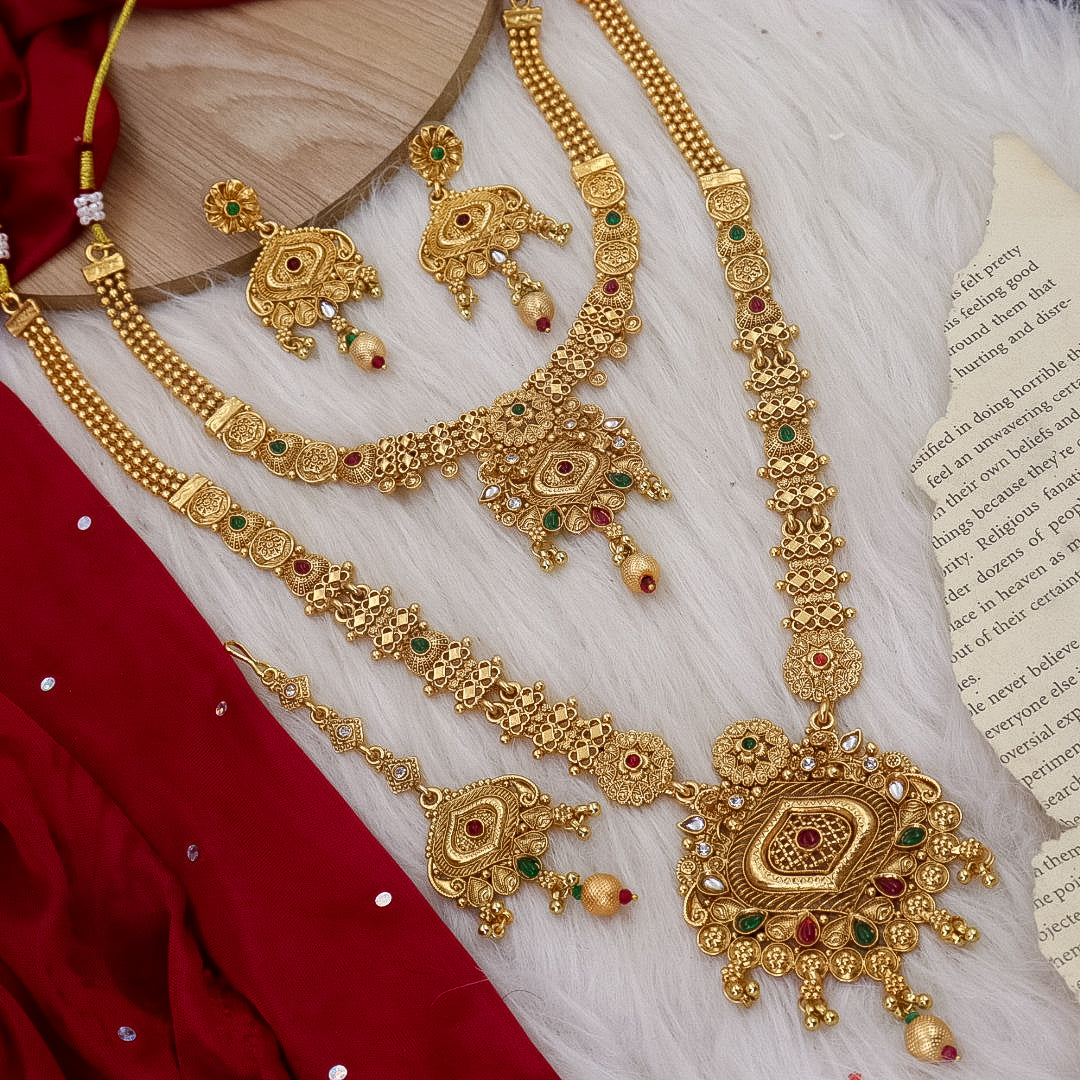 Ananya Long Short Heritage  Necklace