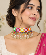 Load image into Gallery viewer, Suhani Handmade Mirror  Choker
