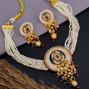 Sejal Copper Ethnic Choker With Earrings