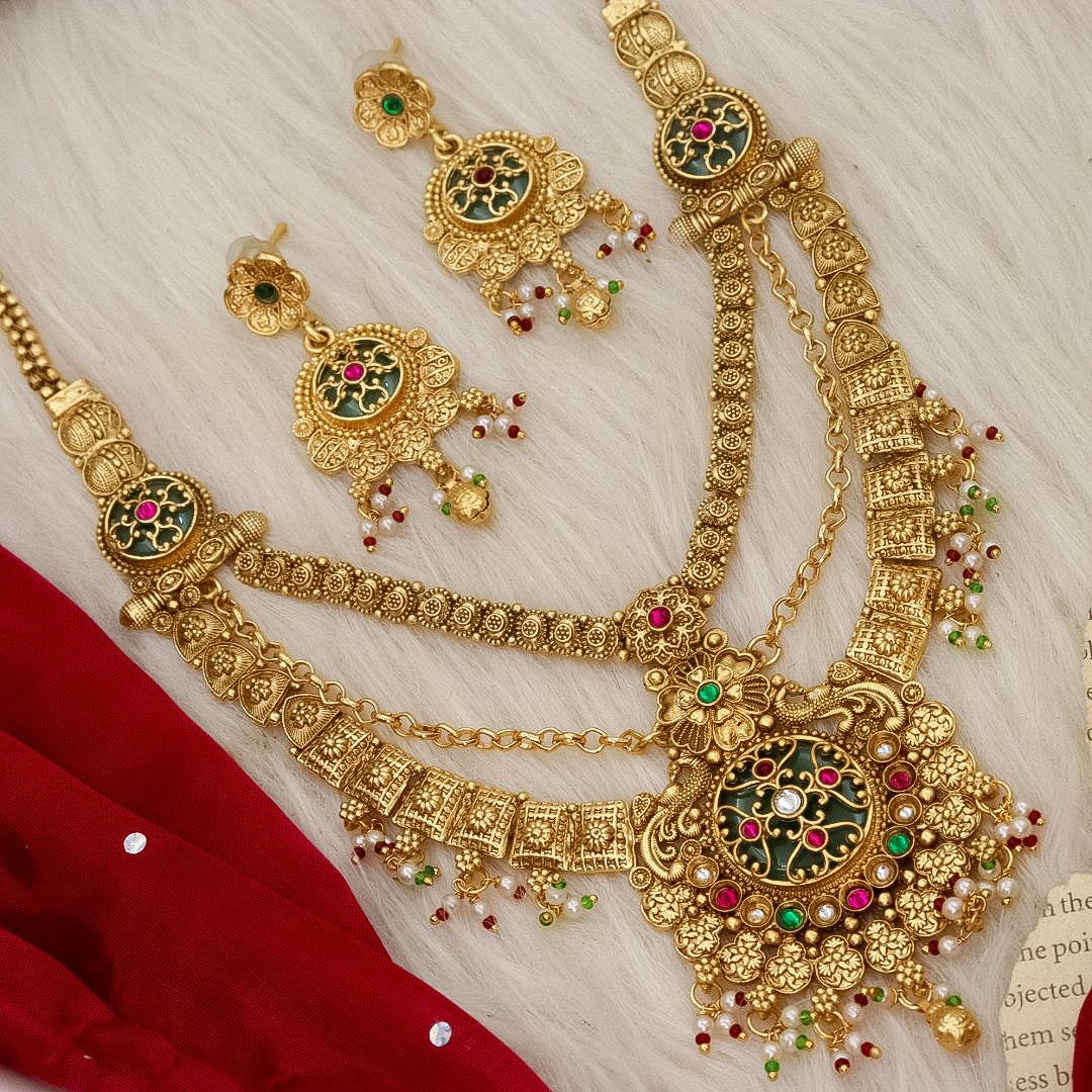 Zeba layered Heritage  Necklace