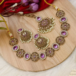 Load image into Gallery viewer, Shital Reverse AD Choker With Mangtika- Lilac