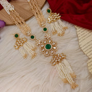 Jinal Premium Moissante Necklace With Earrings
