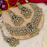 Load image into Gallery viewer, Soha Heritage Statement Necklace-Green