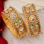 Load image into Gallery viewer, Rani Meenakari Brass kada