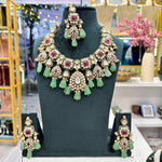 Load image into Gallery viewer, Aishwarya Semi Bridal Kundan Polki Necklace
