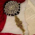 Load image into Gallery viewer, Premium Kundan Hair Bun With Brass Ghungroo Latakan