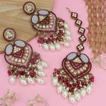 Load image into Gallery viewer, Momina Pakistani Earrings And Mangtika
