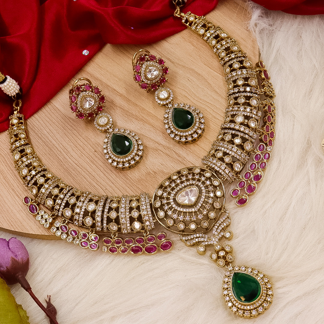 Bijli Designer Moissianite Set