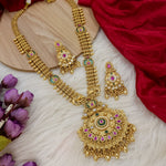 Load image into Gallery viewer, Sachia Rajkot Style Long Rajwadi Chandanhaar Set