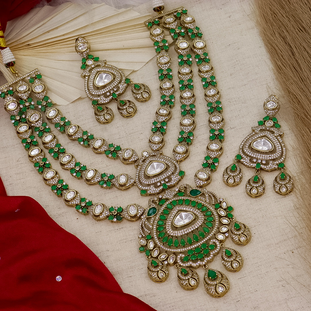 Celebrity Inspired Layered Statement Necklace With Earrings