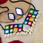 Load image into Gallery viewer, Abha  Handmade Mirror  Choker
