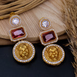Load image into Gallery viewer, Sabya Inspired AD Designer Earrings- Red
