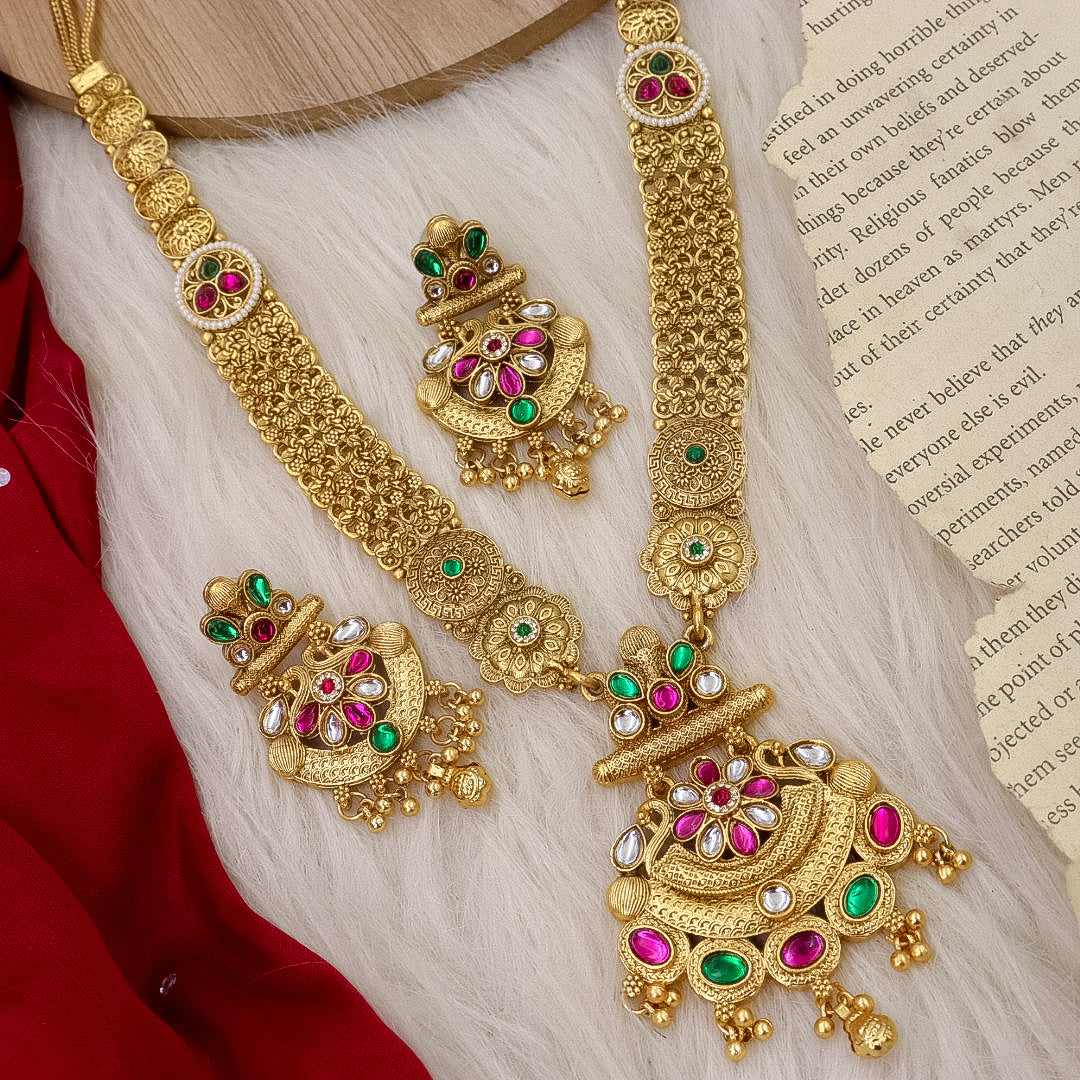 Prachi Long Rajwadi Necklace