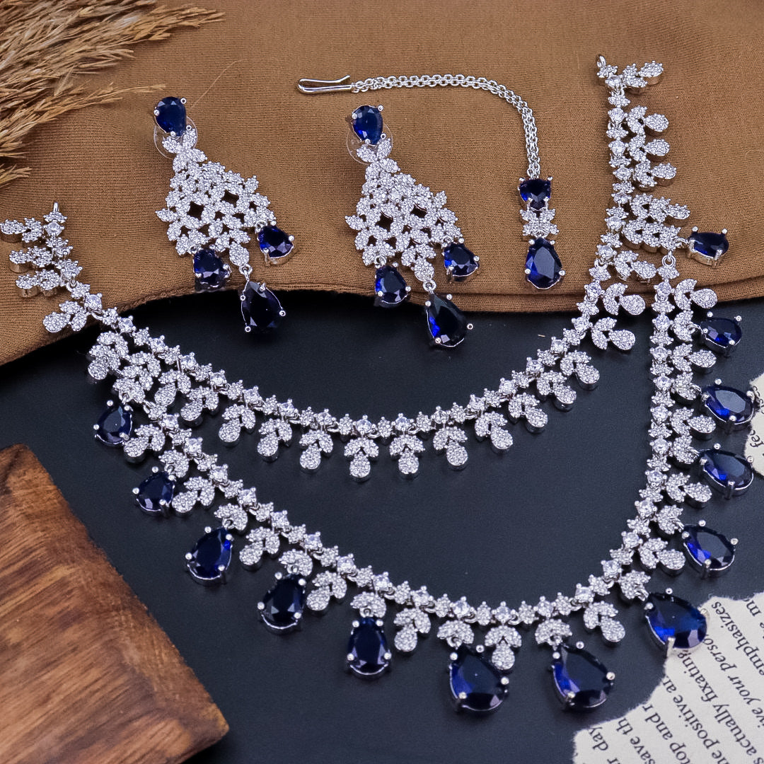 Tara Sutaria Inspired Layered Set- Royal Blue