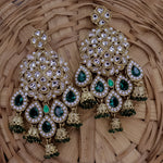 Load image into Gallery viewer, Aishwarya Chandbali - Dark Green
