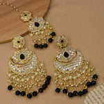 Load image into Gallery viewer, Black Chandbali With Teeka Combo
