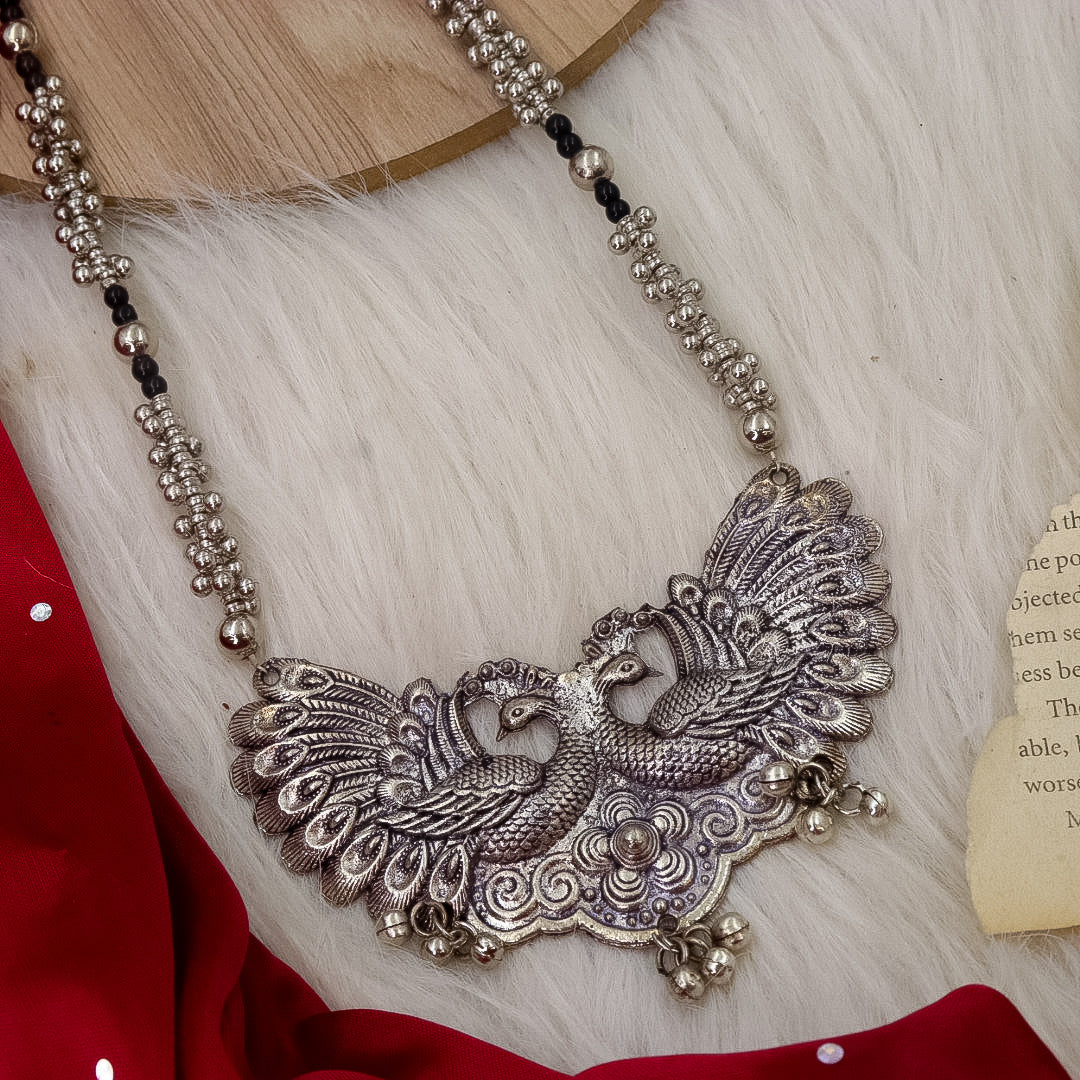 Peacock Long Ghungroo Necklace