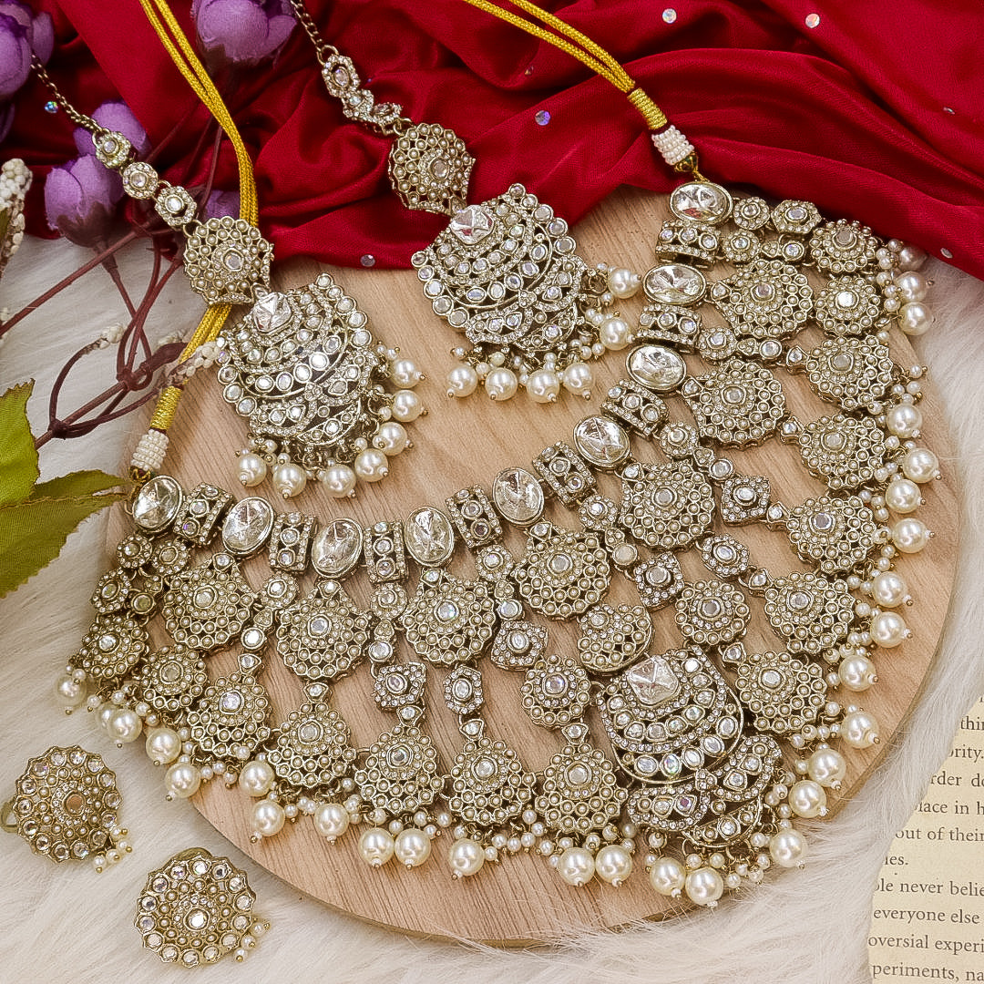 Dufie Semi Bridal Set-White