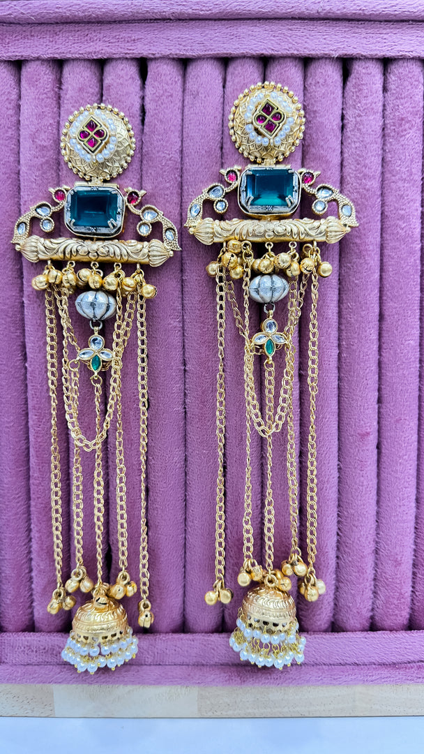 Nisha Kashmiri Brass Earrings
