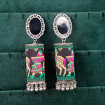 Load image into Gallery viewer, Silver Mirror Jhumka-Multi