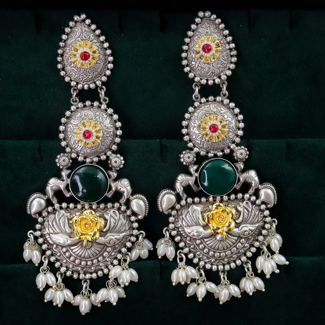 Lina Statement Trending Premium Brass Chandbali