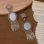 Load image into Gallery viewer, Oxidised Earrings With Latkan
