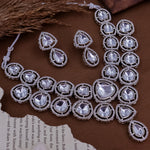 Load image into Gallery viewer, Shazli Polki Look a Like Kundan Choker Set - White
