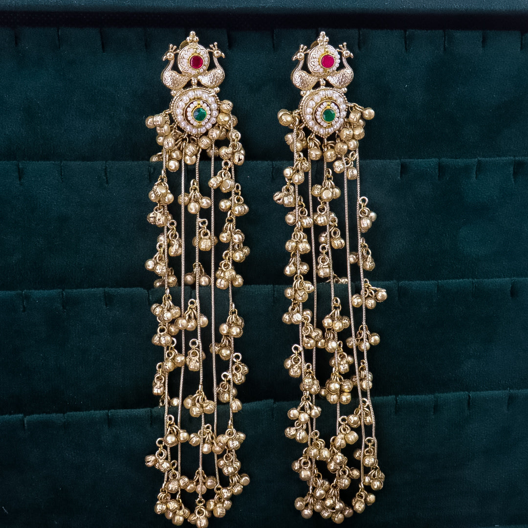 Tina Kashmiri Long Latakan Earrings