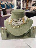 Load image into Gallery viewer, Brass Moti Choker Aet