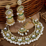 Load image into Gallery viewer, Yusra Choker Set With Jhumka And Mangtika
