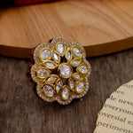 Load image into Gallery viewer, Flower Moissanite Ring- Adjustable