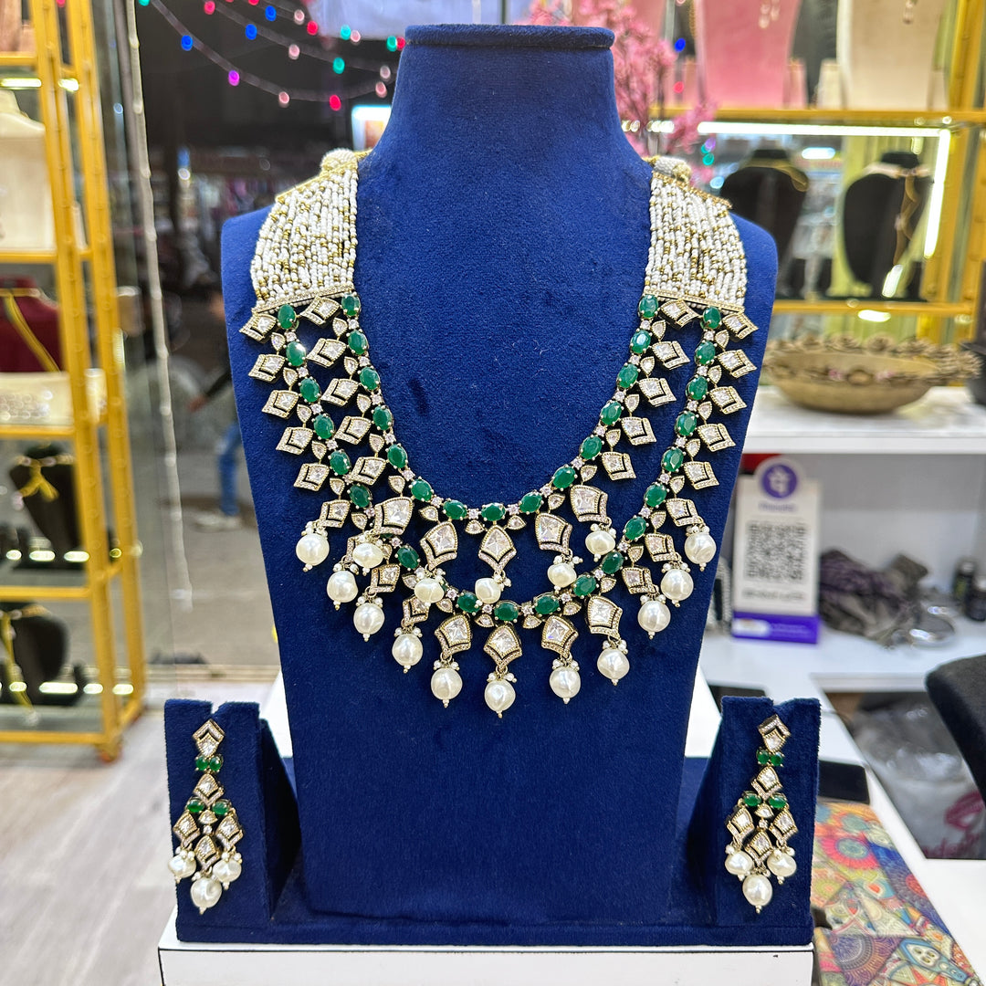 Shisha 2 layer Moissianite Necklace