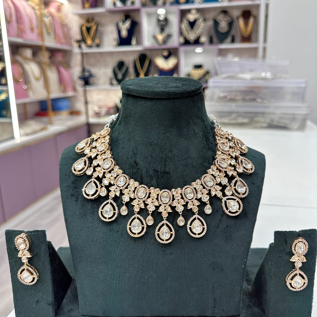 Premium Nirvana Moissianite Kundan Necklace