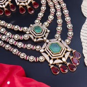 Nirali Designer 4 Layer Moissianite Necklace