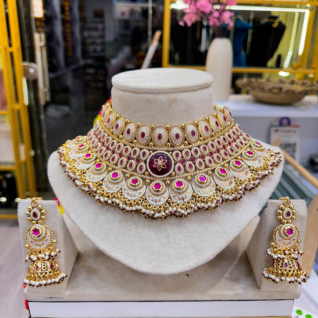 Preeti Rajwadi Semi Bridal Choker Set