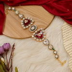 Load image into Gallery viewer, Ravina Kundan Polki Sheeshphool