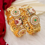 Load image into Gallery viewer, Rama Meenakari Brass kada