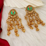 Load image into Gallery viewer, Afreen Heritage Brass Earrings With Ghungroo Latakan