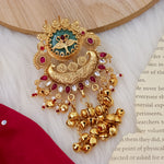 Load image into Gallery viewer, Meenakshi Heritage Hair brooch With Golden Ghungro