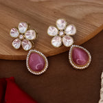 Load image into Gallery viewer, Shreya Moissianite Earrings - Pink
