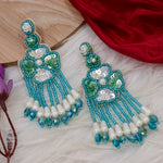 Load image into Gallery viewer, Rashika Designer Handmade Earrings- Teal Blue