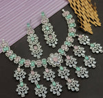 Load image into Gallery viewer, Gonina Statement AD Choker Set - Pink Mint